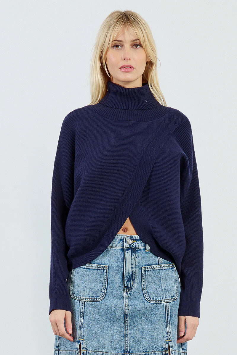 Molly Crossover Knit - Blue