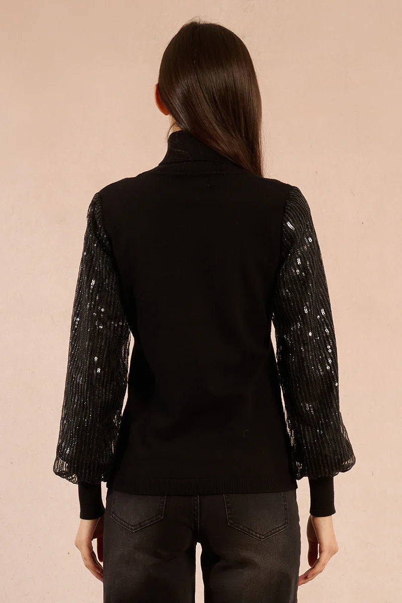 Sequin Sleeve Knit