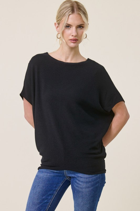 Char Dolman Sleeve - Black