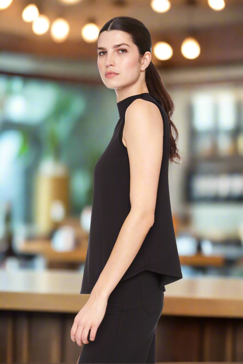 Solid Provence Sleeveless Turtleneck Top by UP