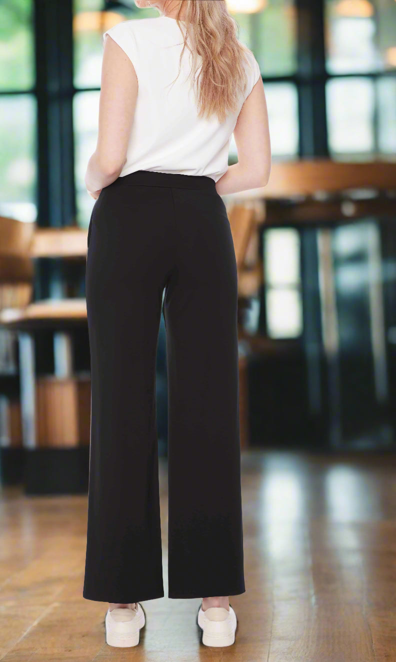 Ponte Wide Leg Full Length Pant by UP