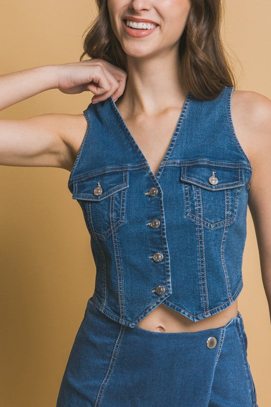 Tia -Denim Vest