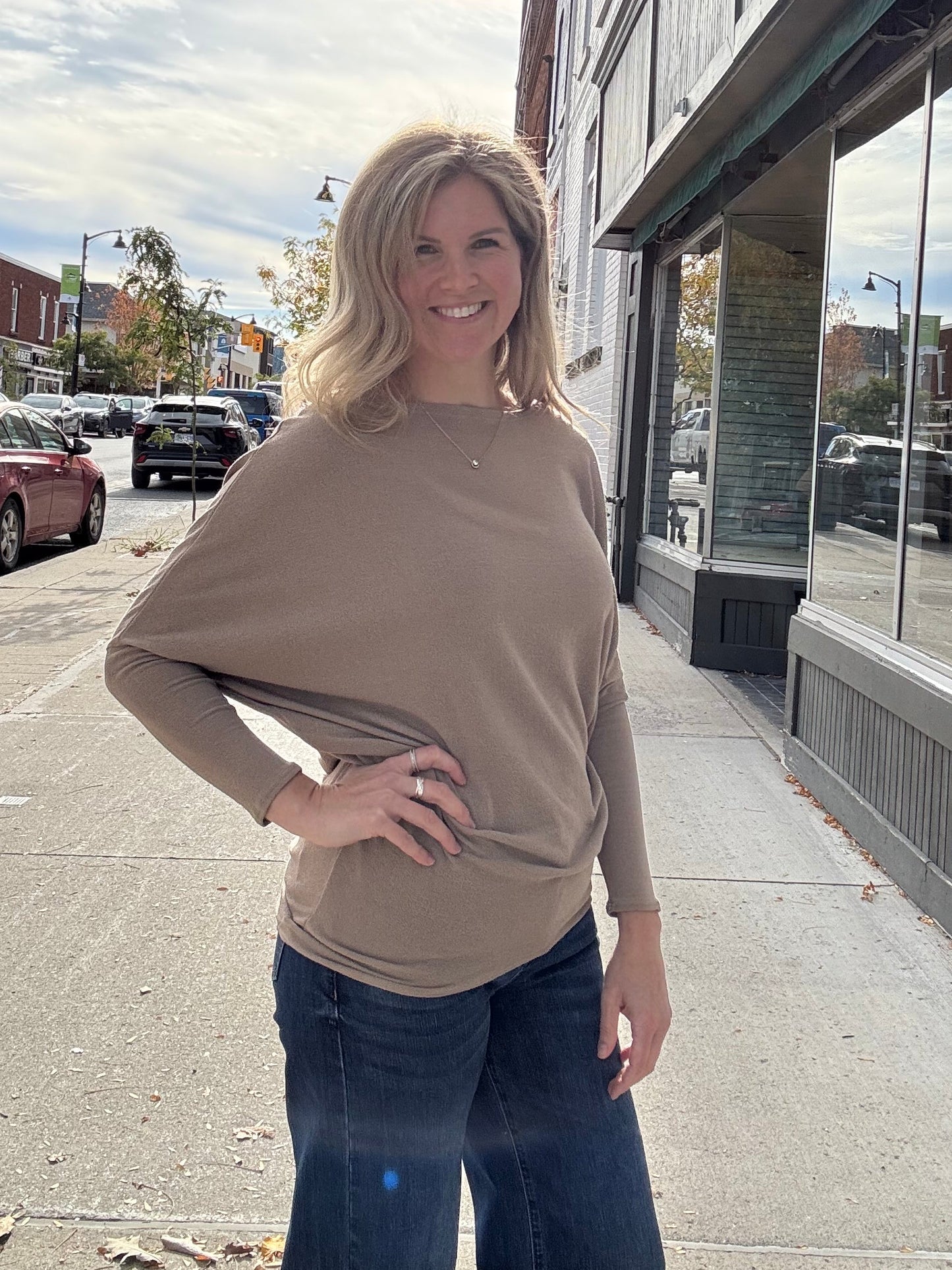 Payton Dolman Sleeve - Mocha