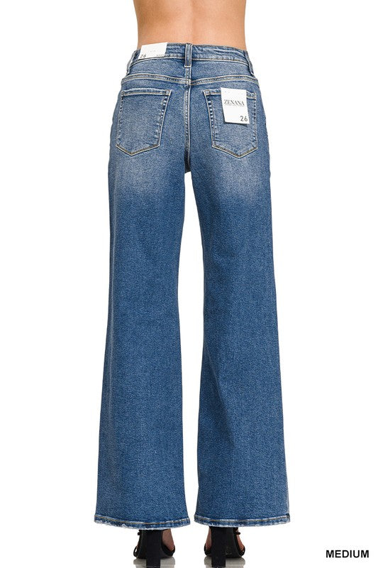 Zen High Rise Straight Leg -Medium Wash