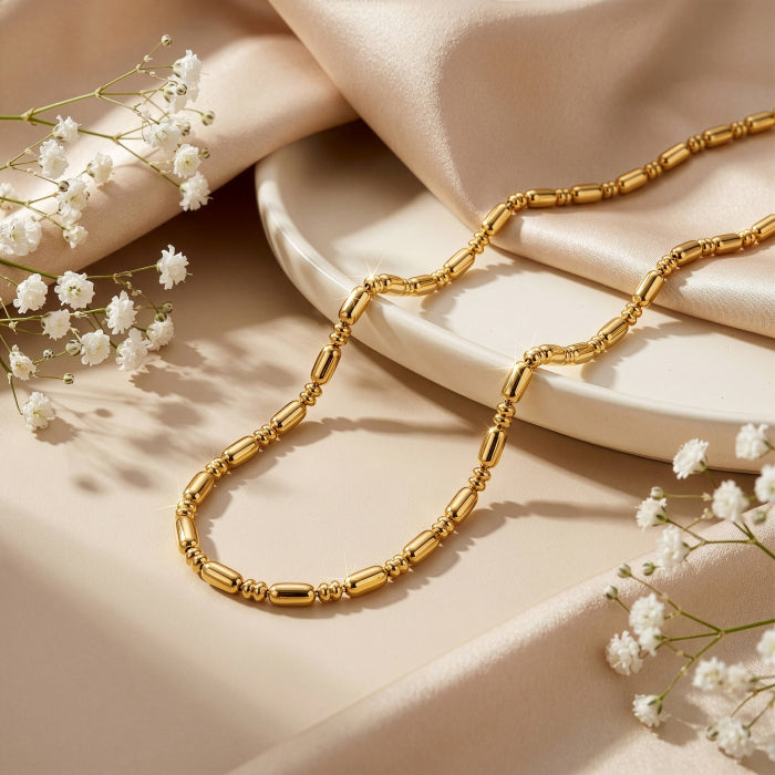 Premium Gold Plated Bead Necklace