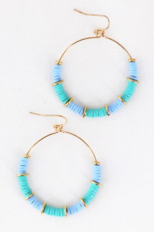 Multicolour Disc Beaded Earrings