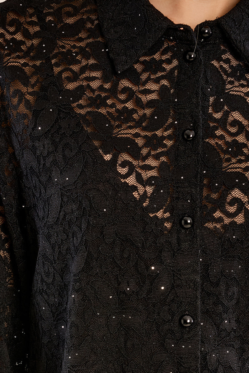 Gillian Lace Button Up Blouse