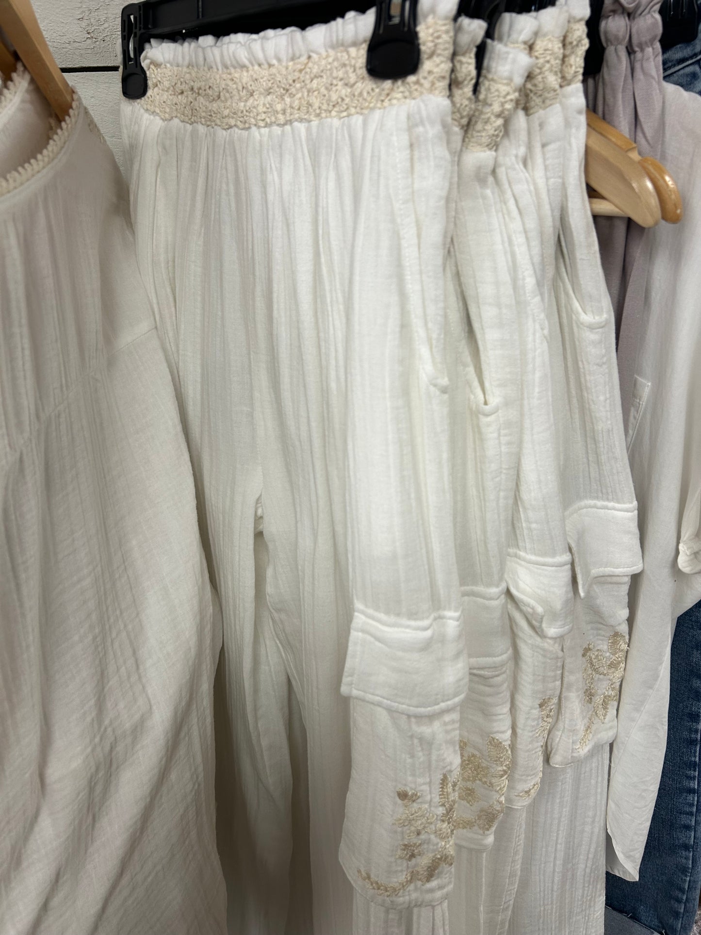 Cotton Embroidered Pant