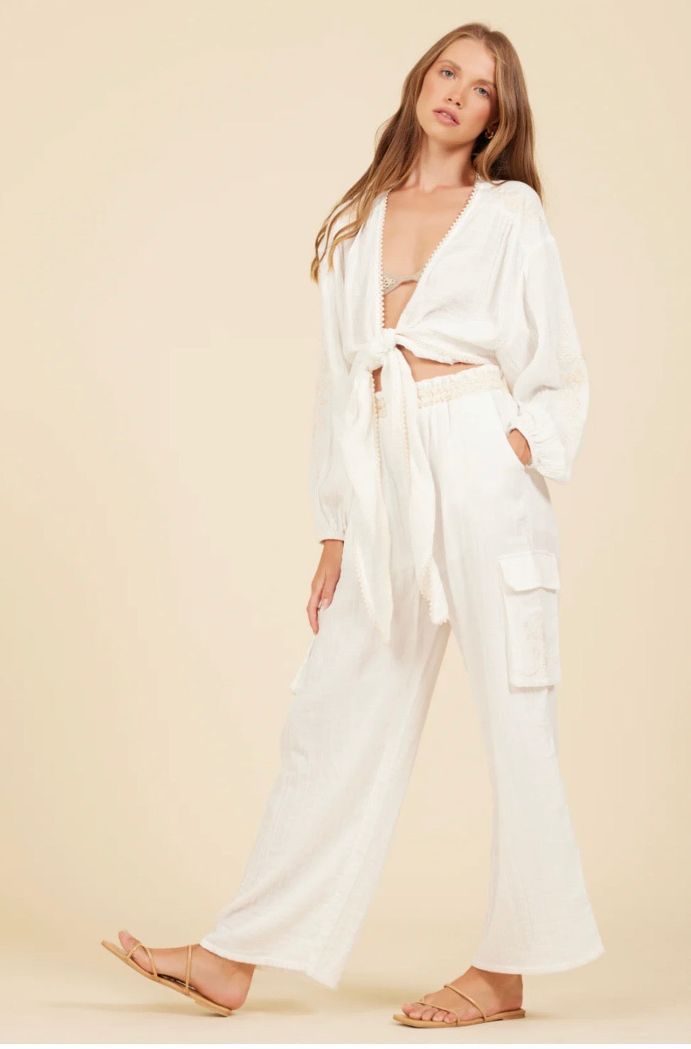 Cotton Embroidered Pant