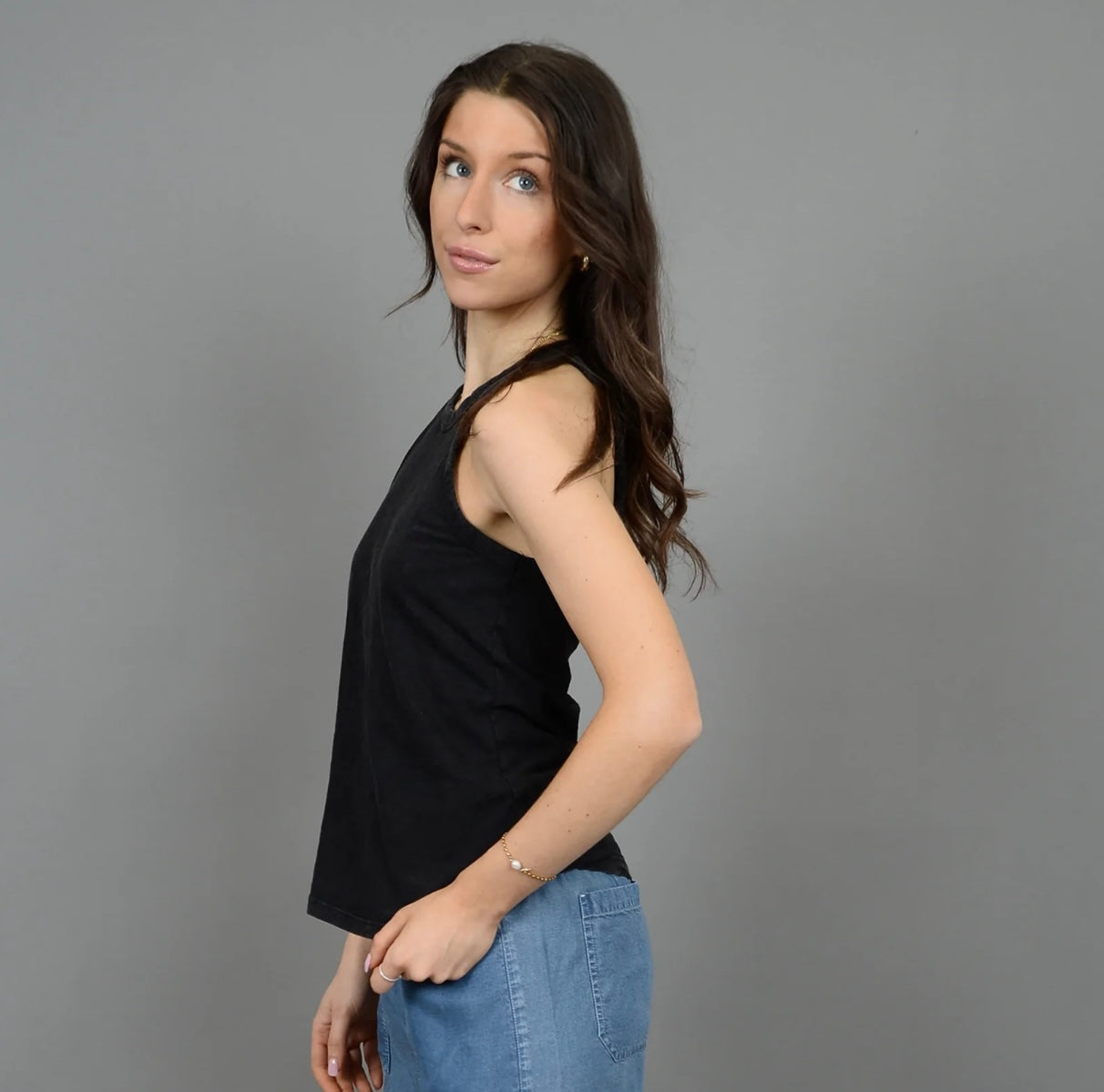 Sayuri Tank Top Vintage Black