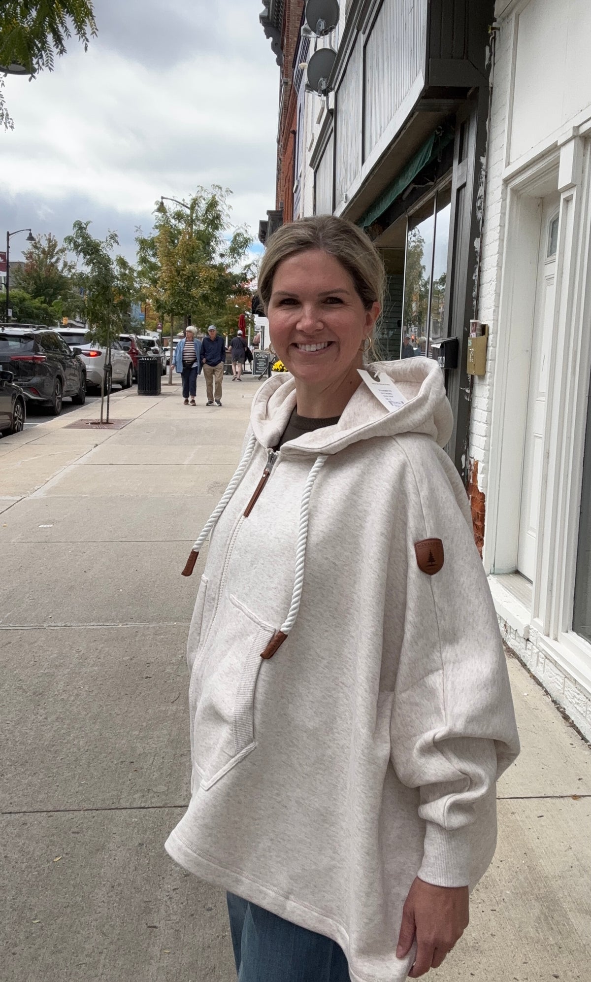 Province Poncho Wanakome - Heather Oat