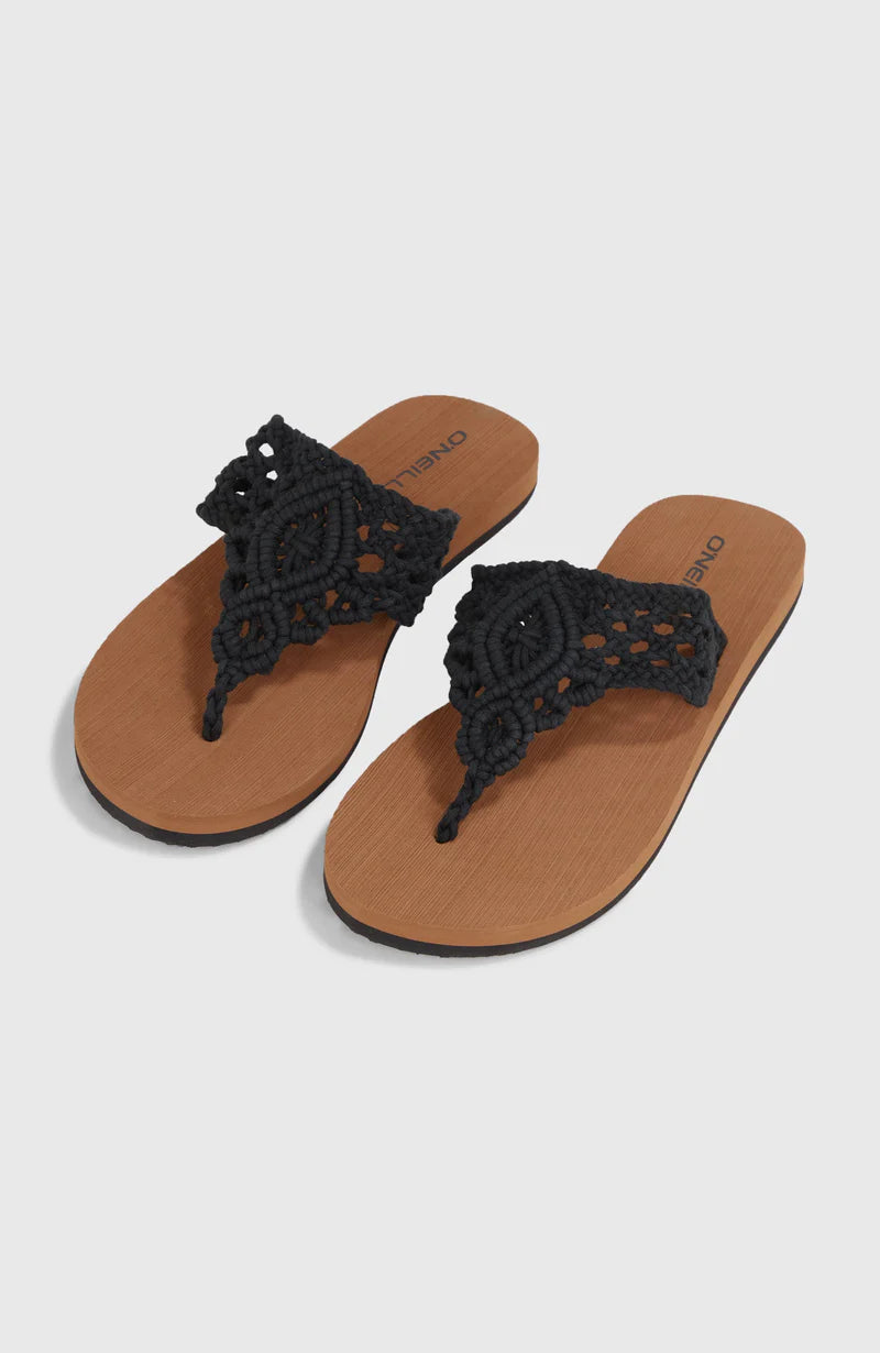 Ditsy Crochet Flip Flop - Black