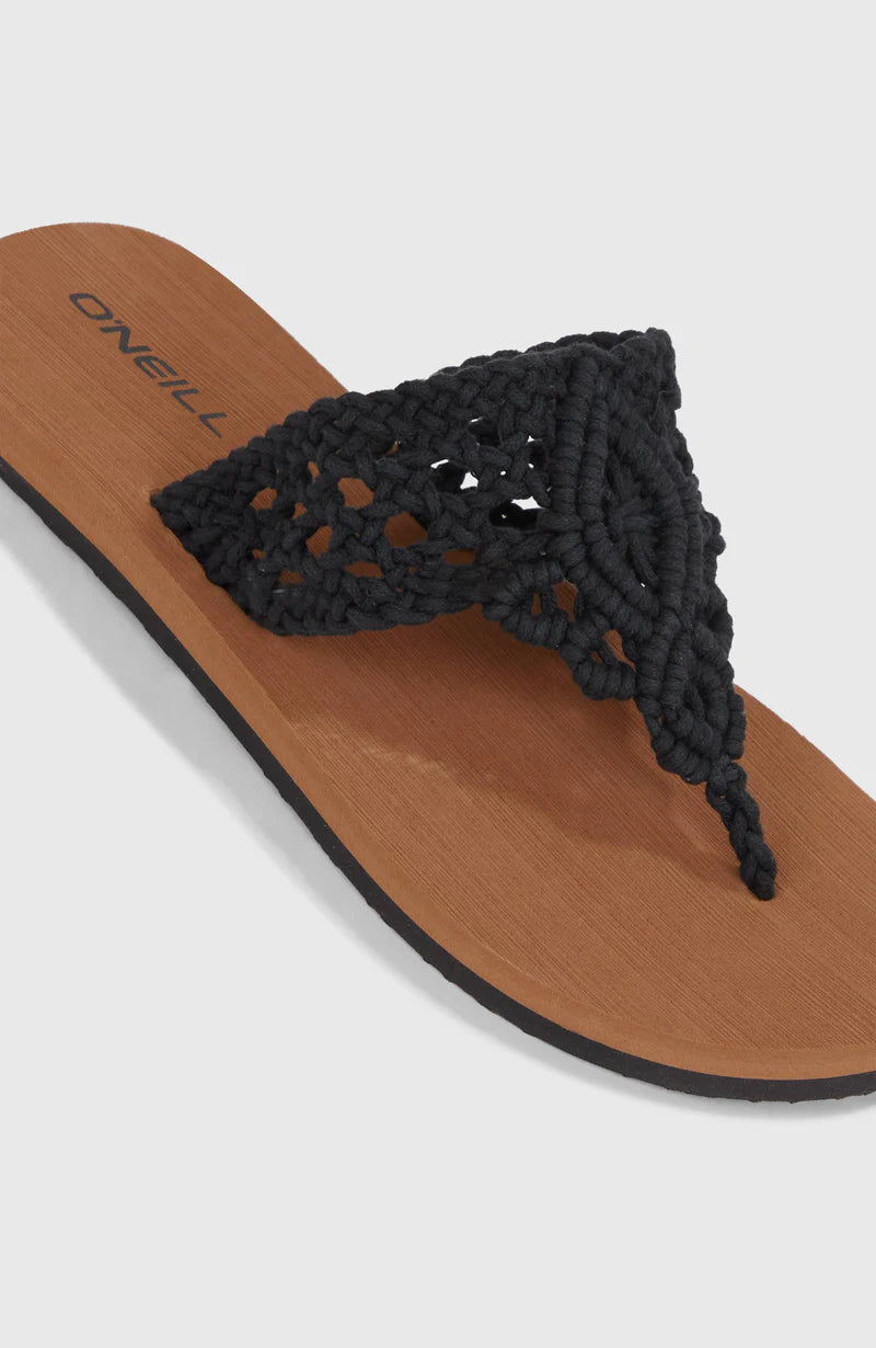 Ditsy Crochet Flip Flop - Black