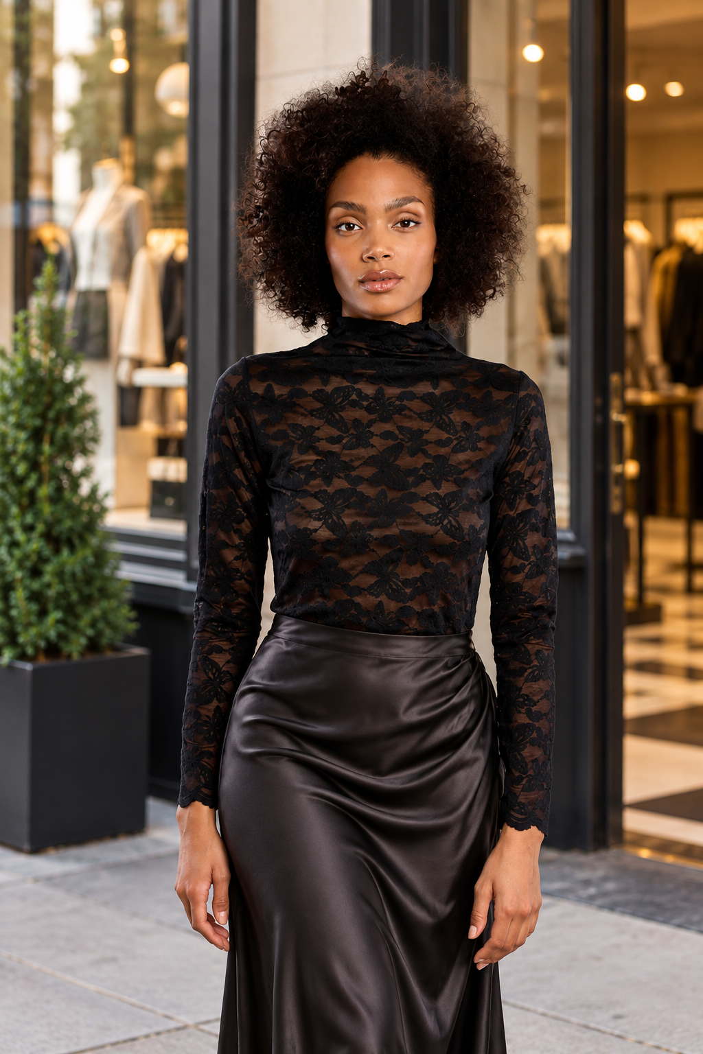 Darla Lace Top - Black