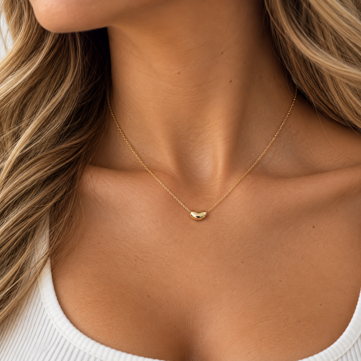 Bean Necklace - Gold Vermeil