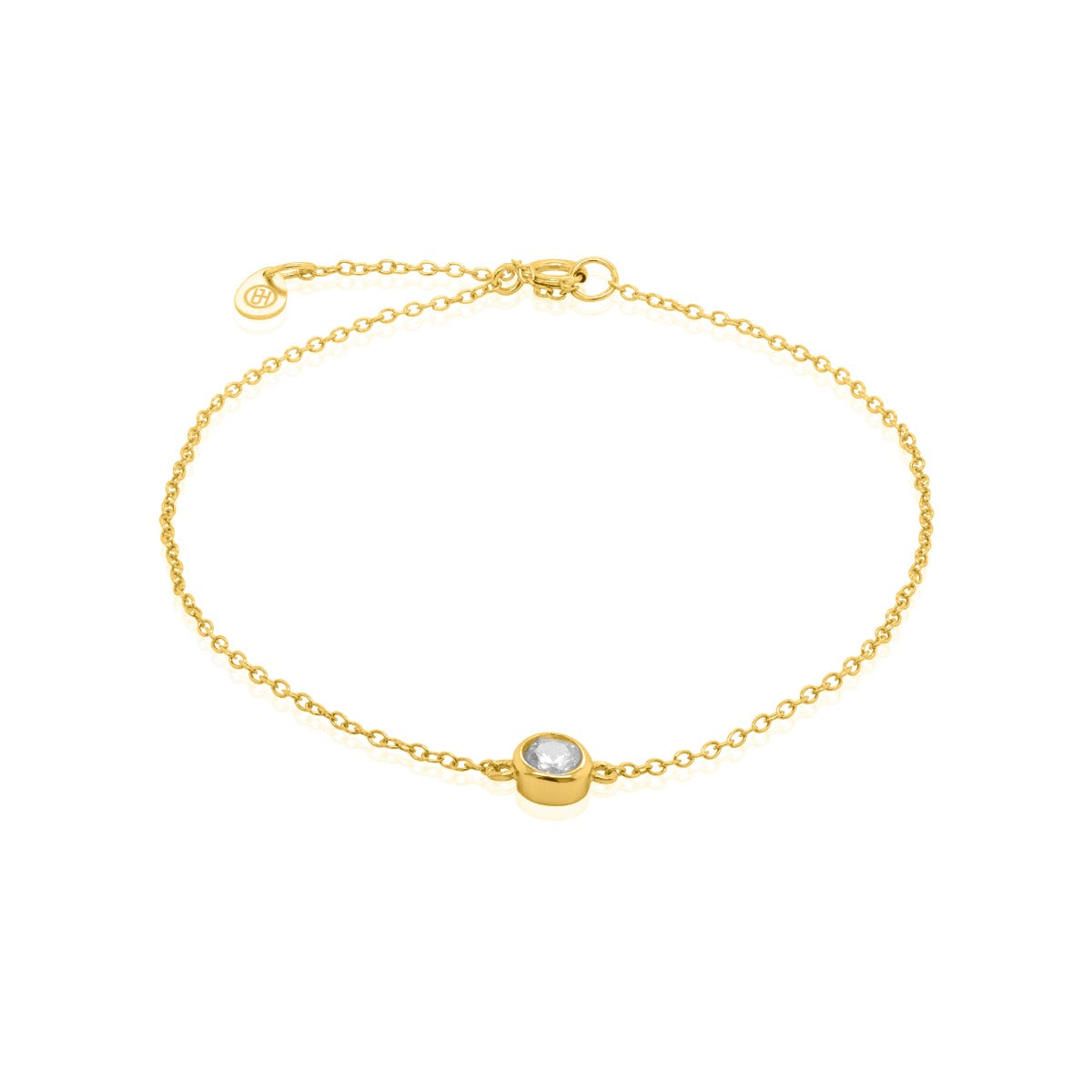 Single Bezel, CZ-5mm Bracelet