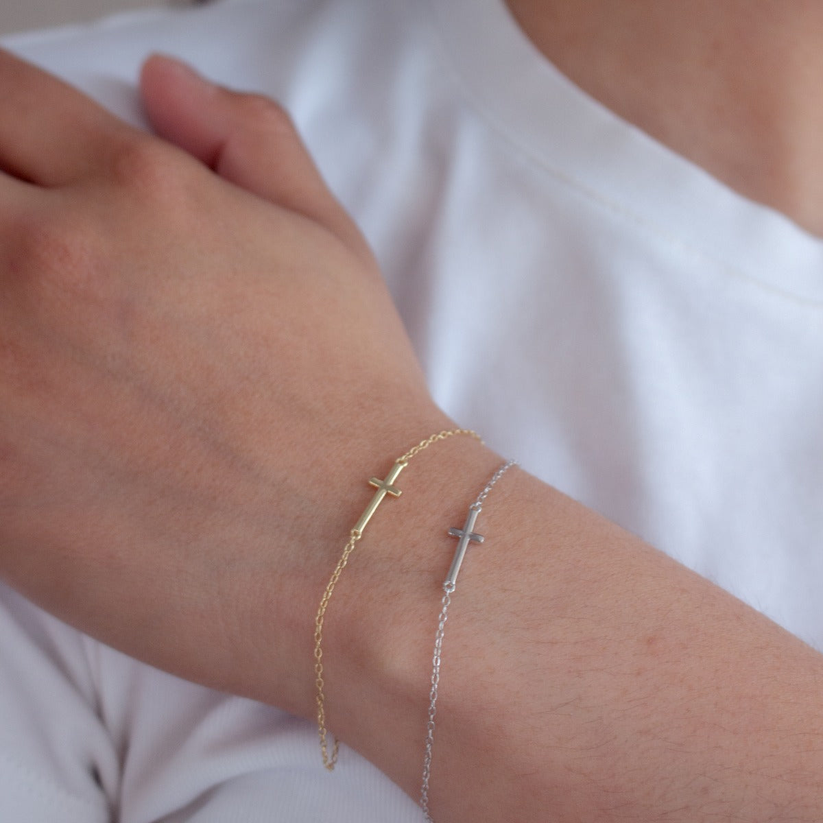 Cross Bracelet Sterling Silver