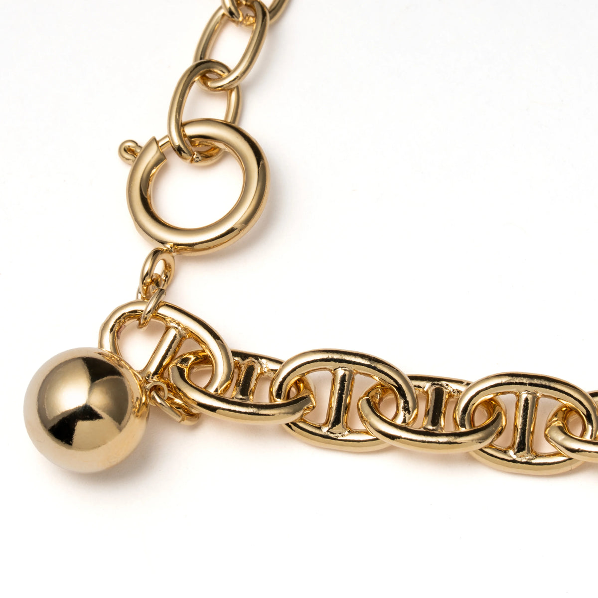 Tess Premium Gold Plated Mariner Bracelet with Ball