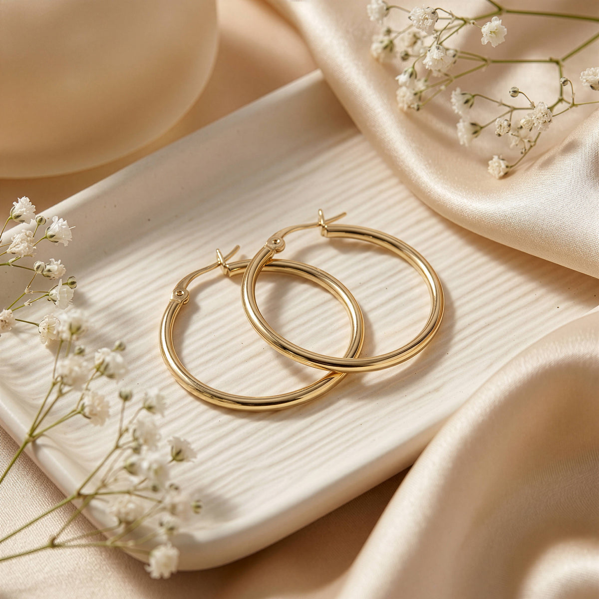 30mm Premium Gold Plated Hoop