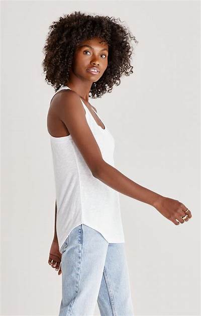 Relaxed Slub Racer Back Tank