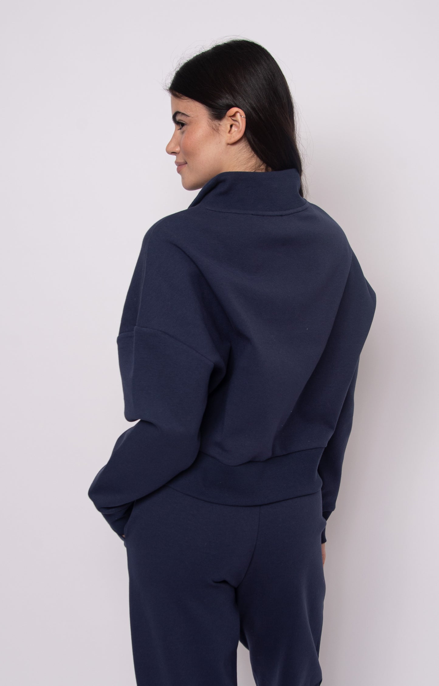 Seanni Soft Knit Half Zip - Navy