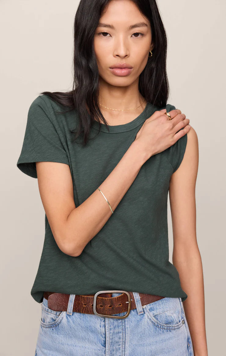 Junie Slub Tee - Emerald Cove