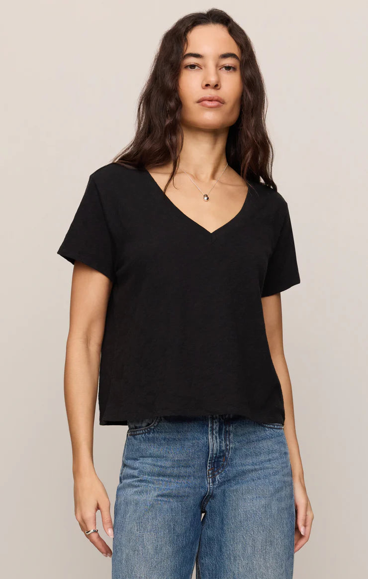 Nomad V Neck Tee - Black