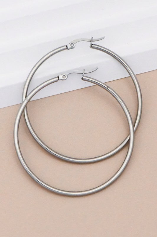 Lea - Silver Hoops
