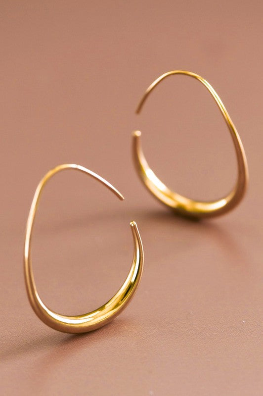 Lisa Gold Tear Drop Hoop