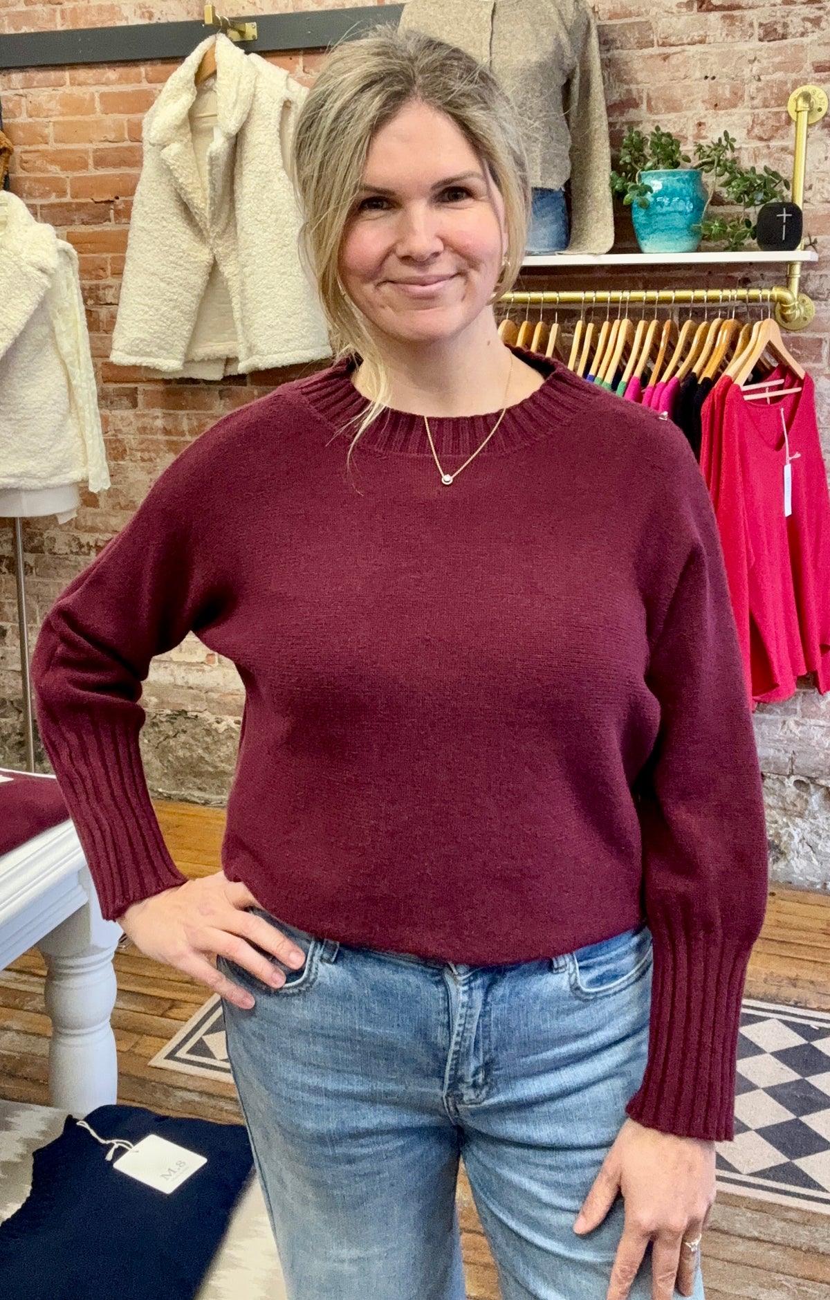 Sofia-Merlot Sweater