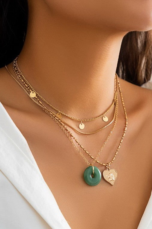 Jade Multi Layered Necklace