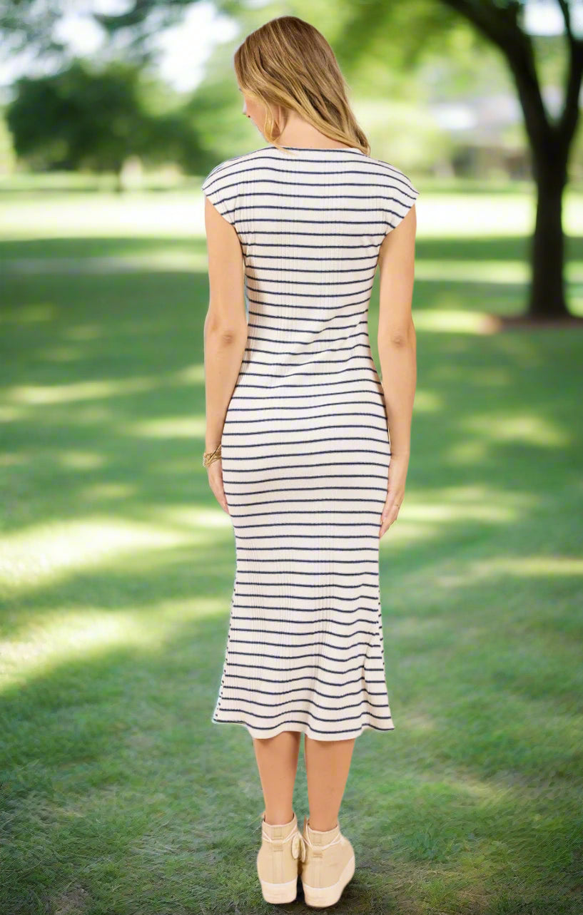 Dweller Boat Neck Midi Dress