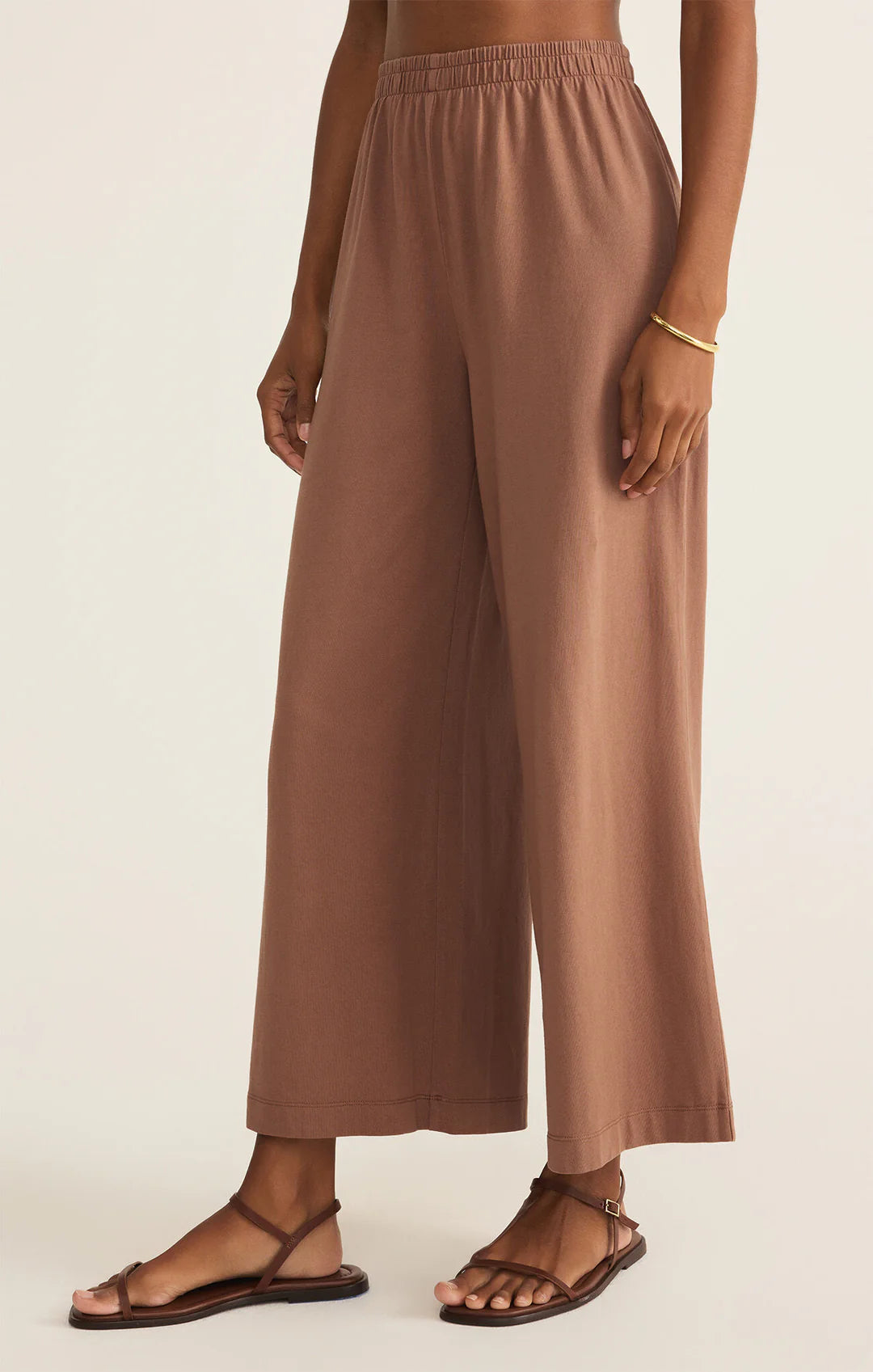 Scout Jersey Crop Flare Pant - Teakwood