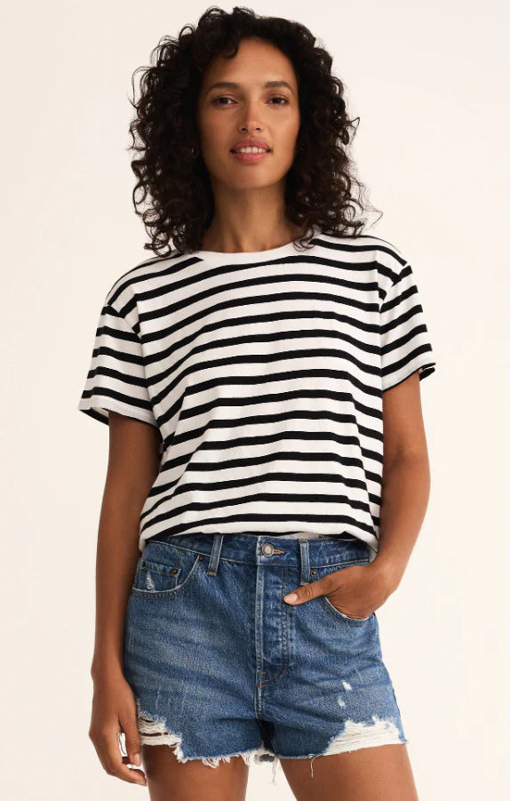 Go To Strip Tee - Black