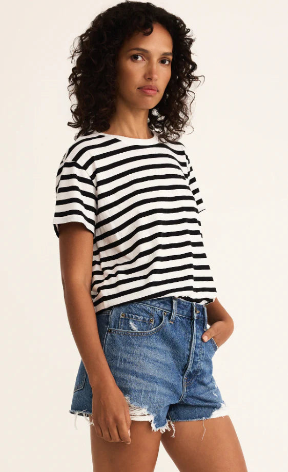 Go To Strip Tee - Black