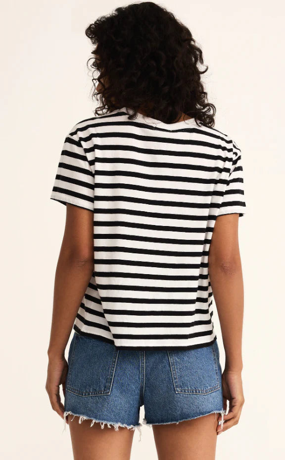 Go To Strip Tee - Black