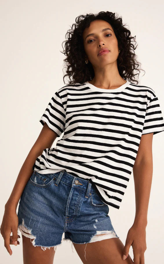 Go To Strip Tee - Black