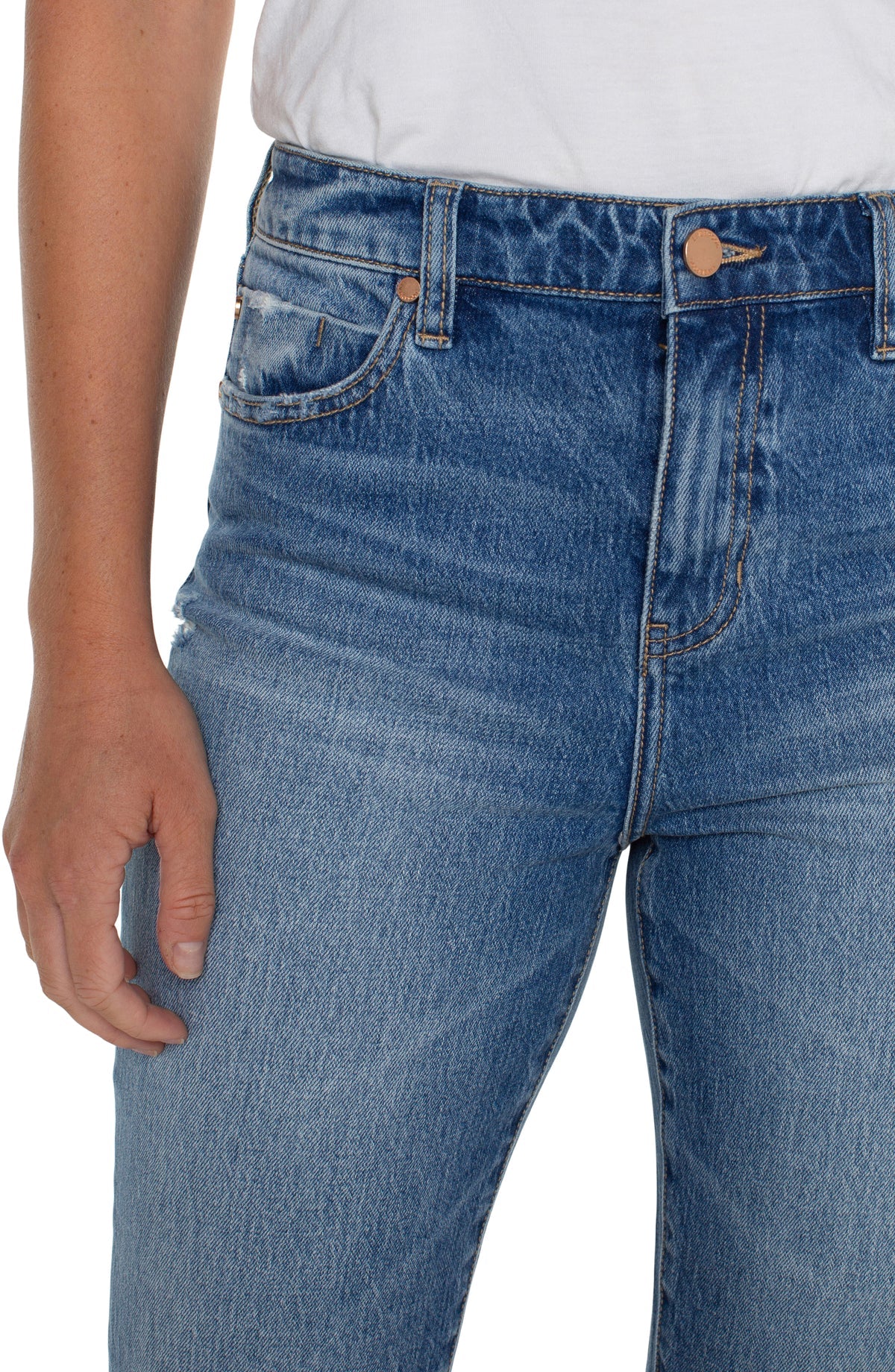 Liv Hi-Rise Non Skinny Skinny with Fray Hem