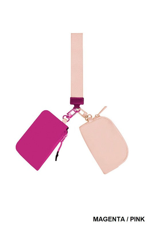 Wristlet Key Chain lululemon dupe - Magenta/Pink