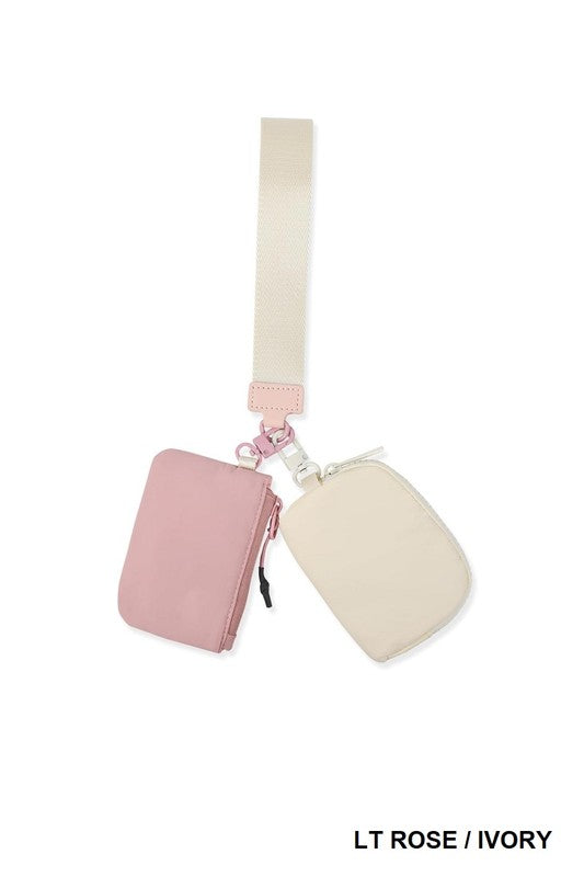 Wristlet Keychain lululemon dupe - Rose/Ivory