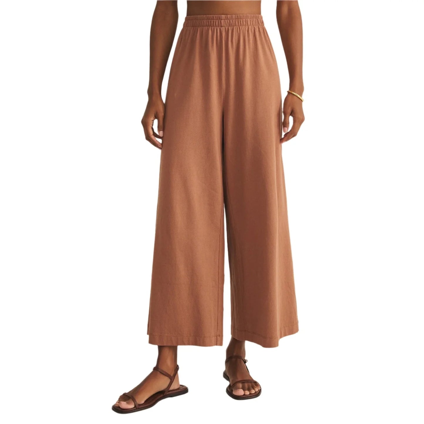 Scout Jersey Crop Flare Pant - Teakwood