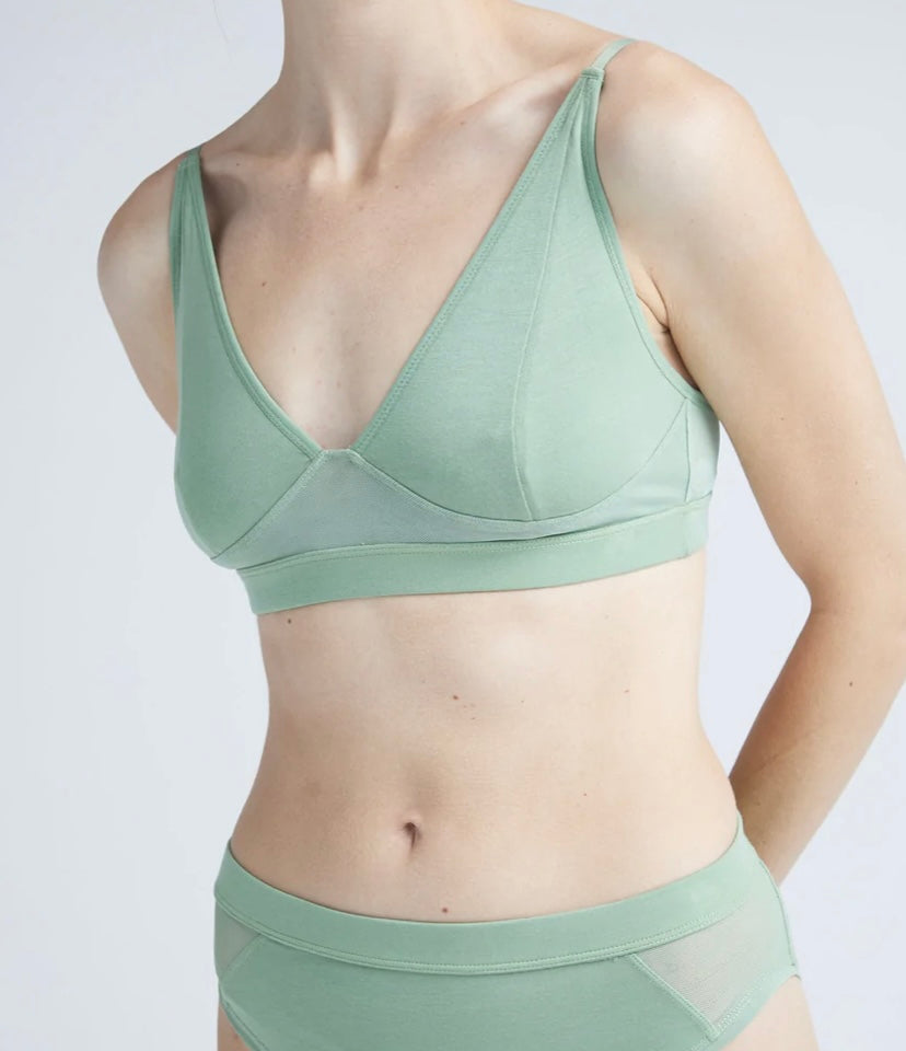 High Cut Sage Bralette