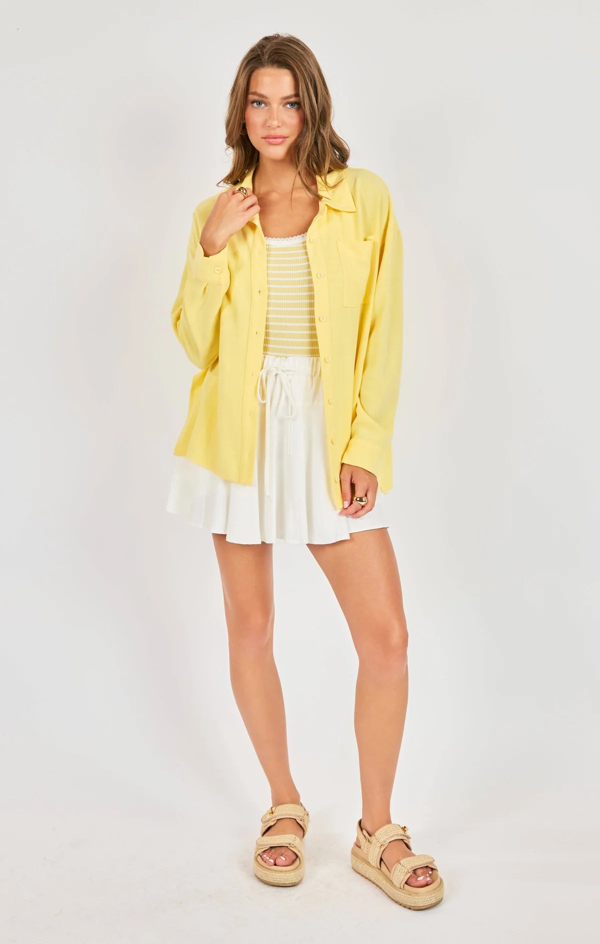 Sunshine On My Shoulder Button Up
