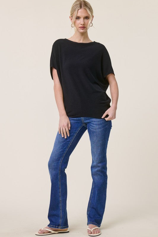 Char Dolman Sleeve - Black