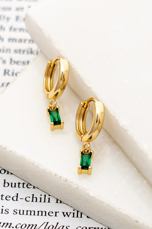 CZ Mini Hoop - Green