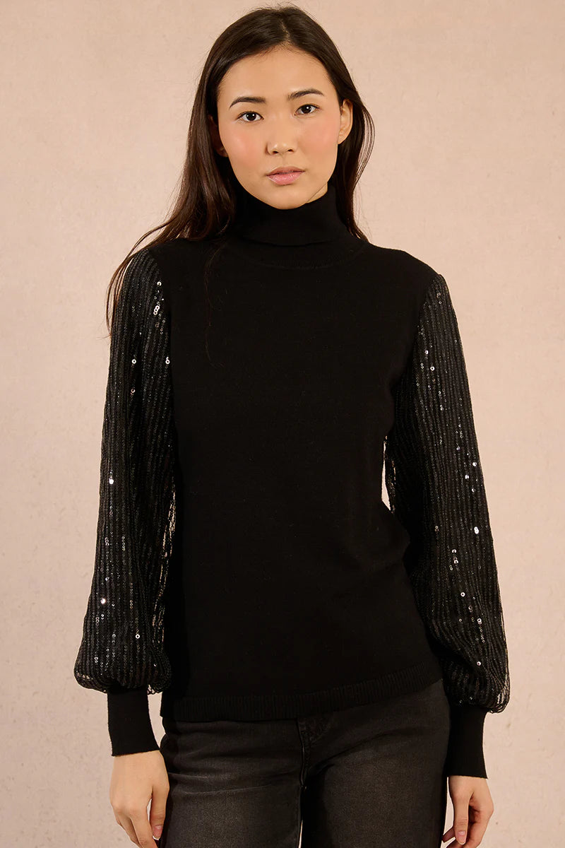 Sequin Sleeve Knit