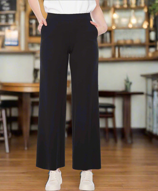 Ponte Wide Leg Full Length Pant by UP