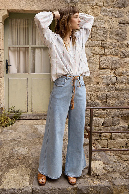 Patsy- High Waisted Wide Leg Denim by Molly Bracken