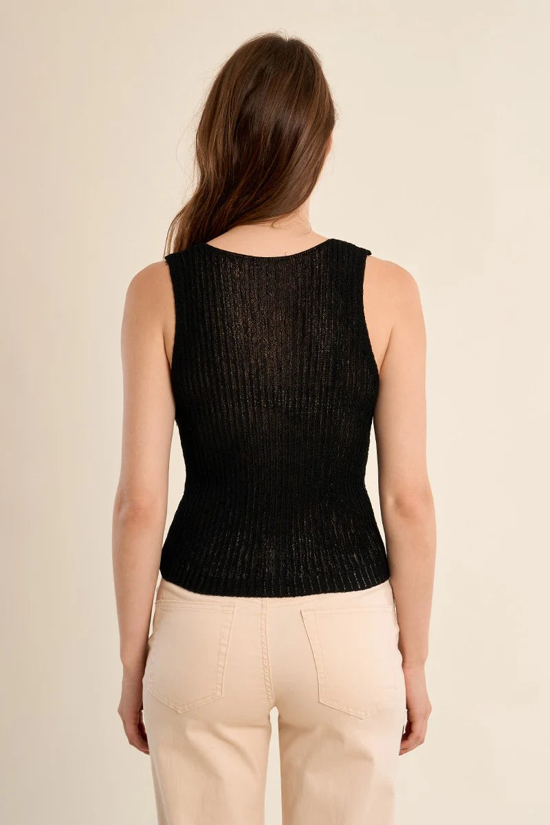 Crochet Tank - Black