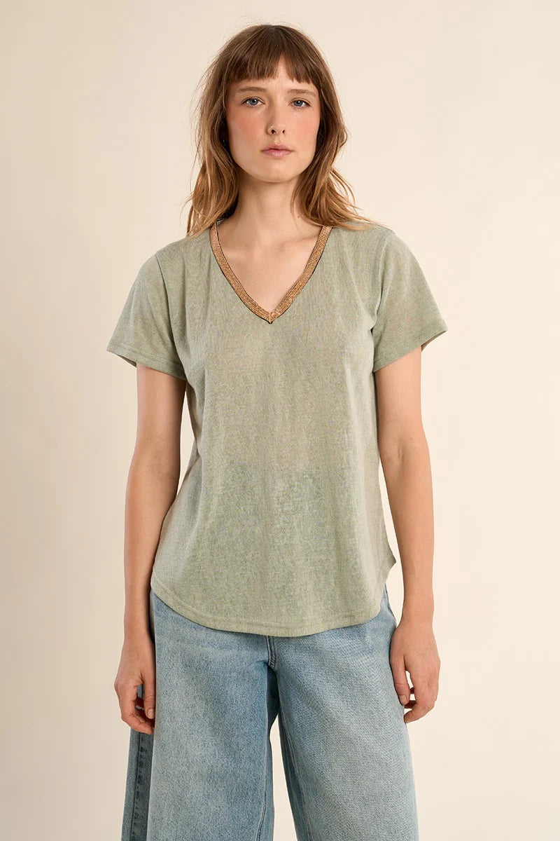 Cassy Tee- Sage